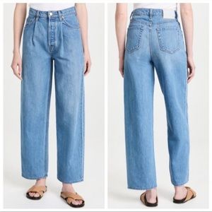 MOTHER Denim SNACKS The Pleated Fun Dip Puddle Jean Nothing Else Like It Size 28